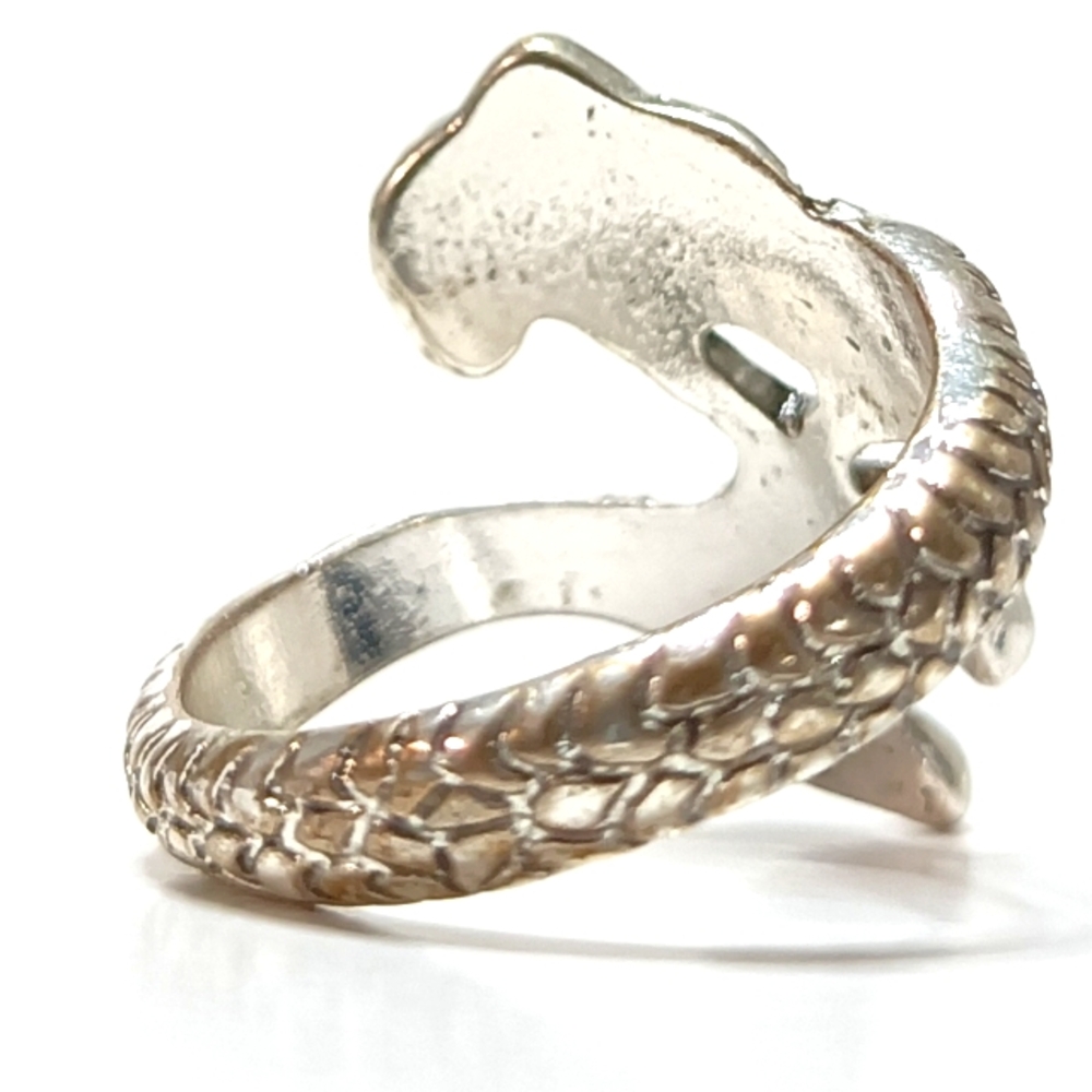 Mermaid Wrap Around Tail Silver Ring - Picture 3 of 4